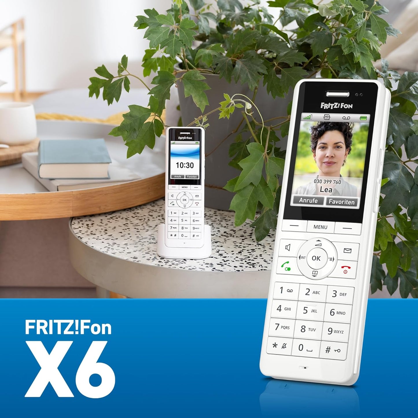 AVM FRITZ!Fon X6 White DECT-Komforttelefon weiß, deutschsprachige Version